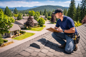 Hayden Home Inspector performing roof inspection